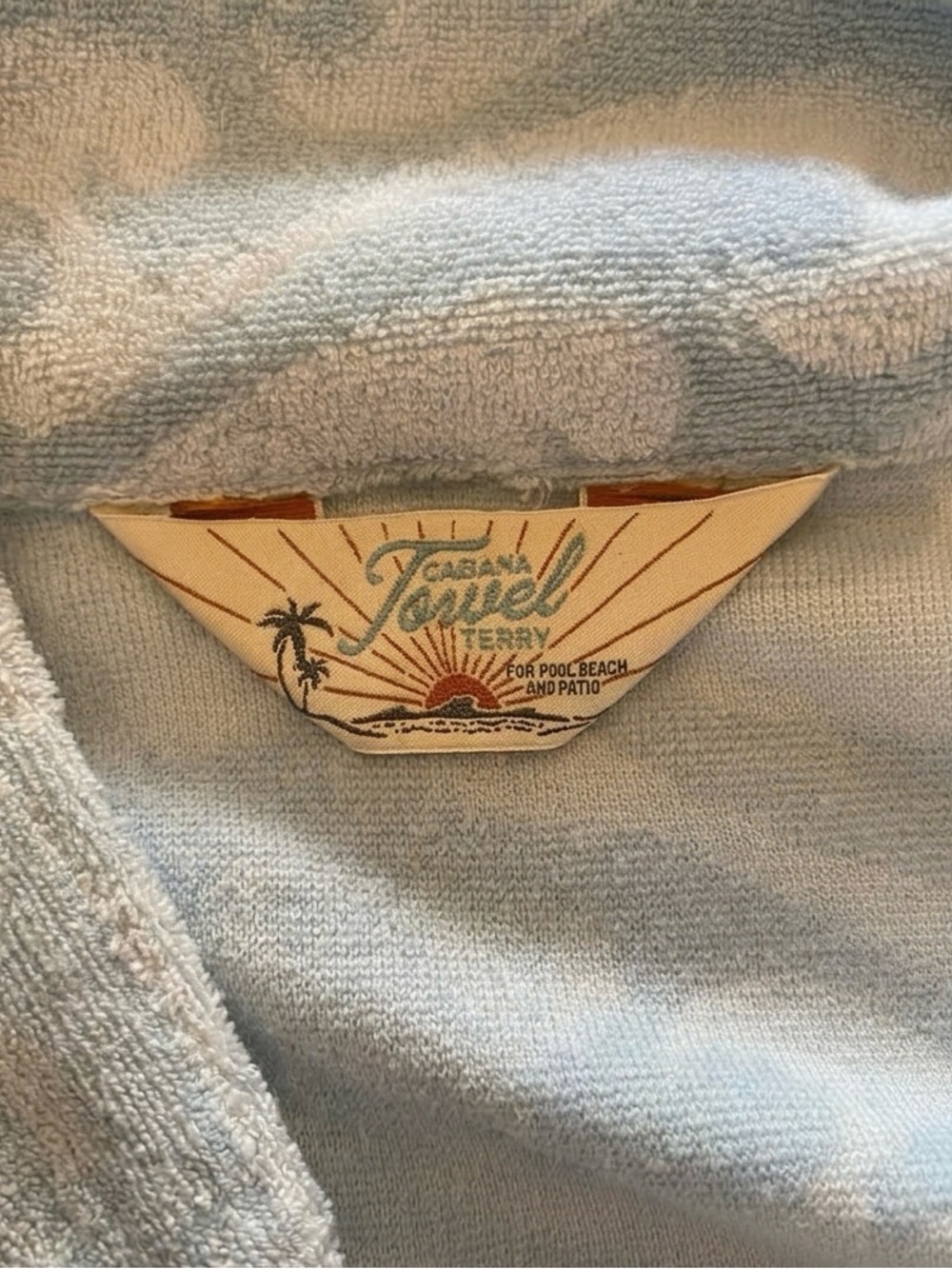 Faherty Cabana Towel Terry Shirt - In Endless Peaks -Blue resort wear - vacation - Picture 5 of 10